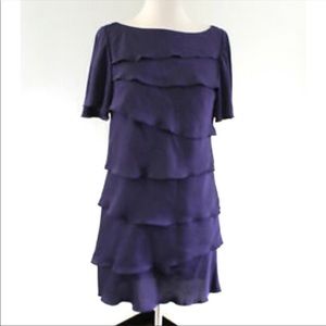 Banana Republic Purple Sasha Tier Ruffle Dress NWT